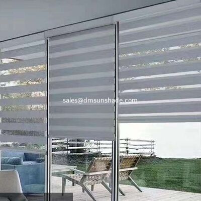 Control de luz y privacidad sin escalones, alféizares de ventana de dormitorio, oficina, persianas de terciopelo doble cebra